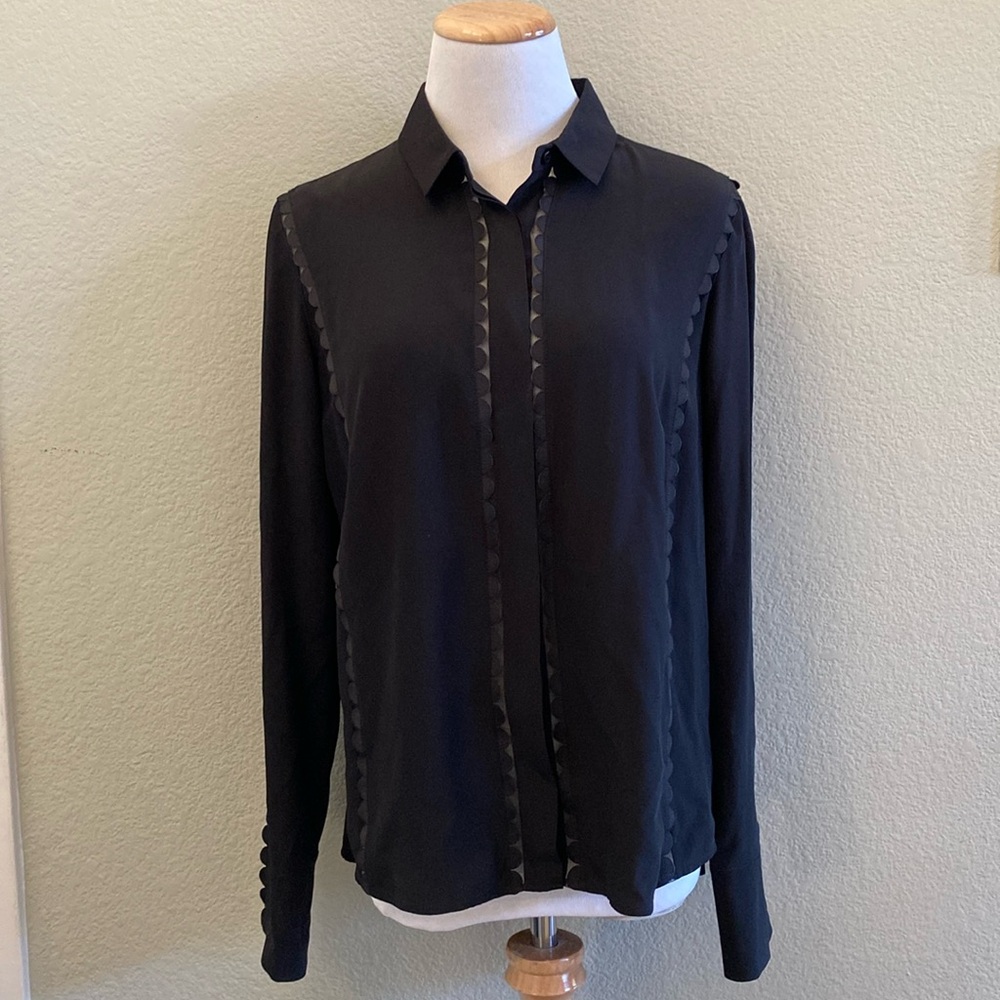Akris  Punto longsleeve blouse 💯% mulberry silk US 10
